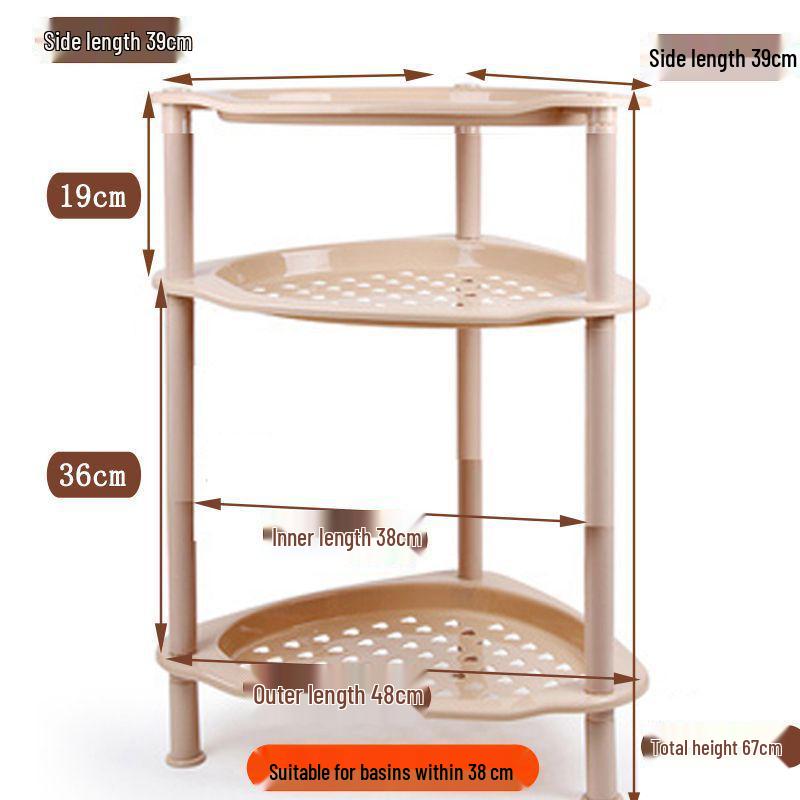 Multi-Layer Floor-Standing Kitchen Rack: Fruit, Vegetable, Pot, Basket, Bowl, Plate and Seasoning Organizer for Home & Bathroom.