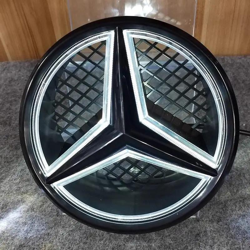 18.5cm Hollow style Car Front Grill Emblem With LED BASE For Mercedes Benz C CLASS W204 GLK W204 B W245 VITO W447 W463 V V260 GHJKM1