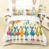 Rainbow Sunrise Flower Field Duvet Cover Set 1 Duvet Cover+2 Pillowcases High-Definition Print for Home Dorm Decor