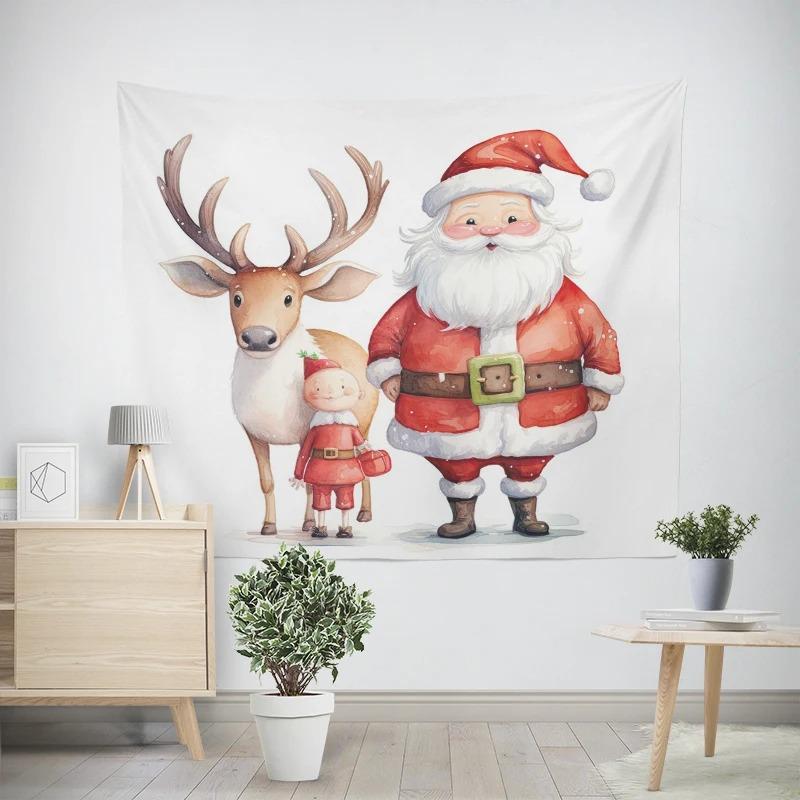 Рождественский Новый год Пингвин Сова Узор Гостиная Спальня Декоративный Гобелен