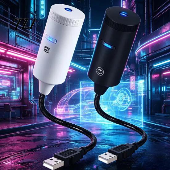 Car Ambient Light USB Projector Lamp with 2 Films, Moon & Milky Way LED Projection Dual Pattern Light, 360 Degrees Rotating for Car, Bedroom