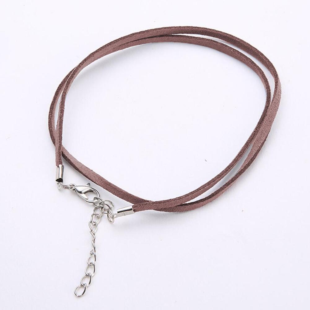 10X Черный Кофе Замшевые Кожаные Шнурки для Ожерелья Изготовление DIY 50см Ювелирные изделия T8P2