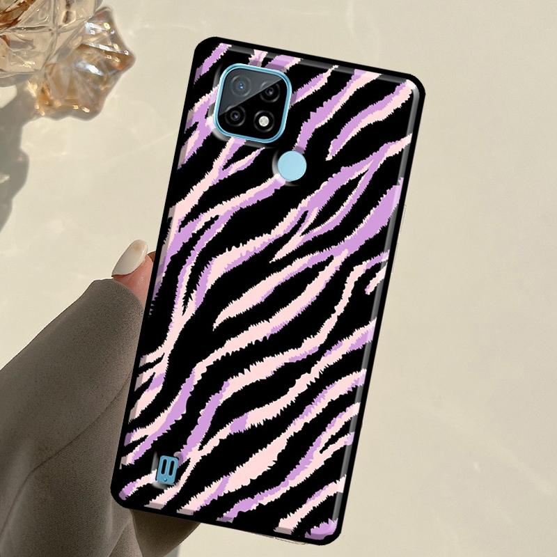 Animal Pattern Zebra Print For Realme C55 C51 C21Y C25S C75 C67 C61 C53 13 12 10 11 14 Pro Plus GT 6T 6 5 GT7 Pro Case