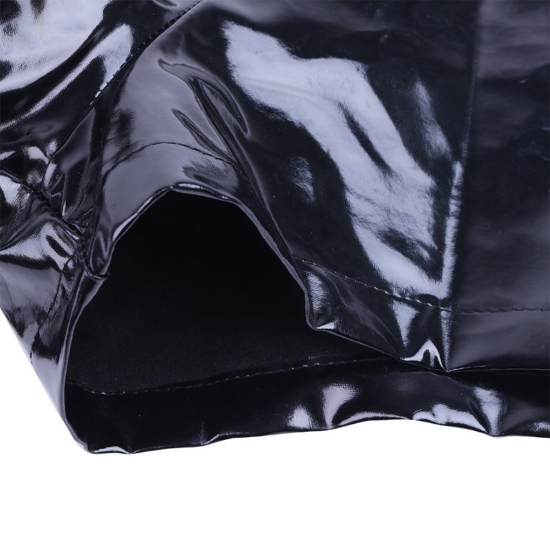 Patent Leather Boxer Briefs Men's PVC Mirror Glossy Underwear Zip Open Crotch Underpants Cross Strap Panties Male Boxer ShortsGood product