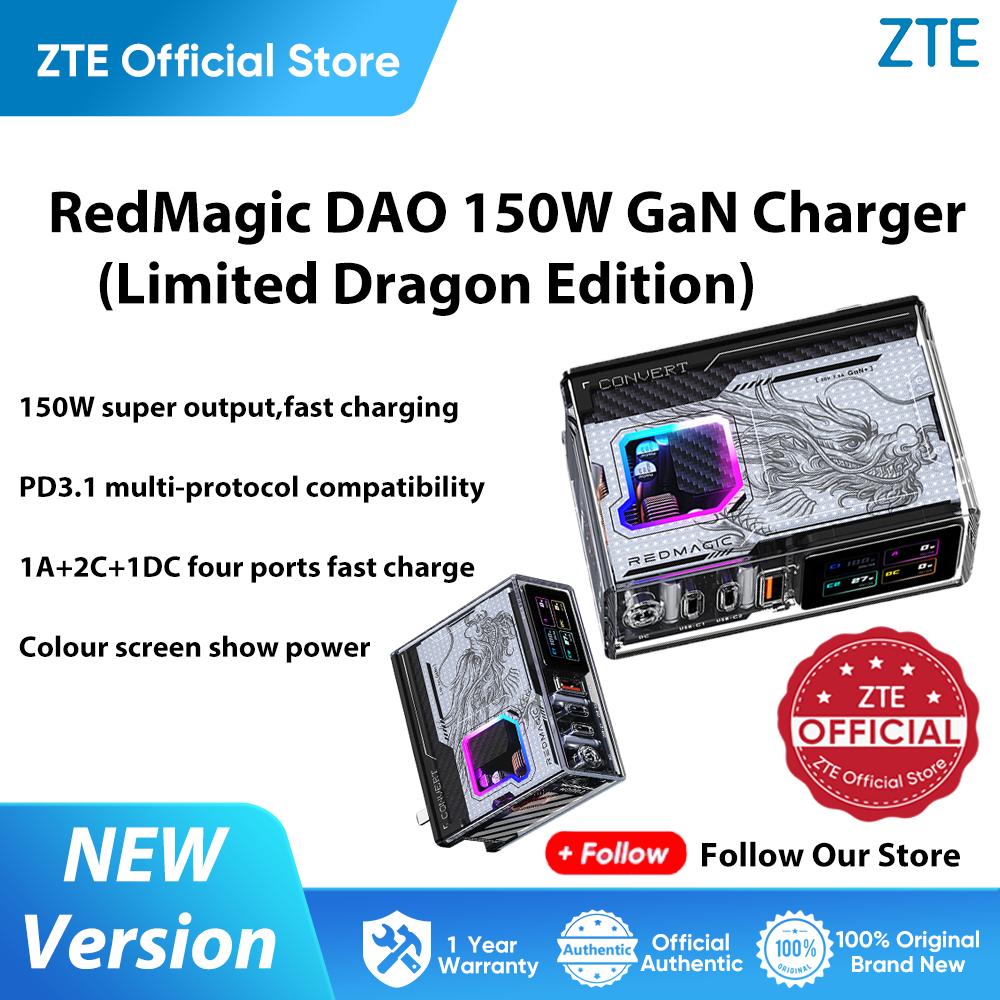 Новая версия Redmagic DAO 150W GaN зарядное устройство супербыстрый зарядный адаптер RGB световые эффекты 4-портовая зарядная станция