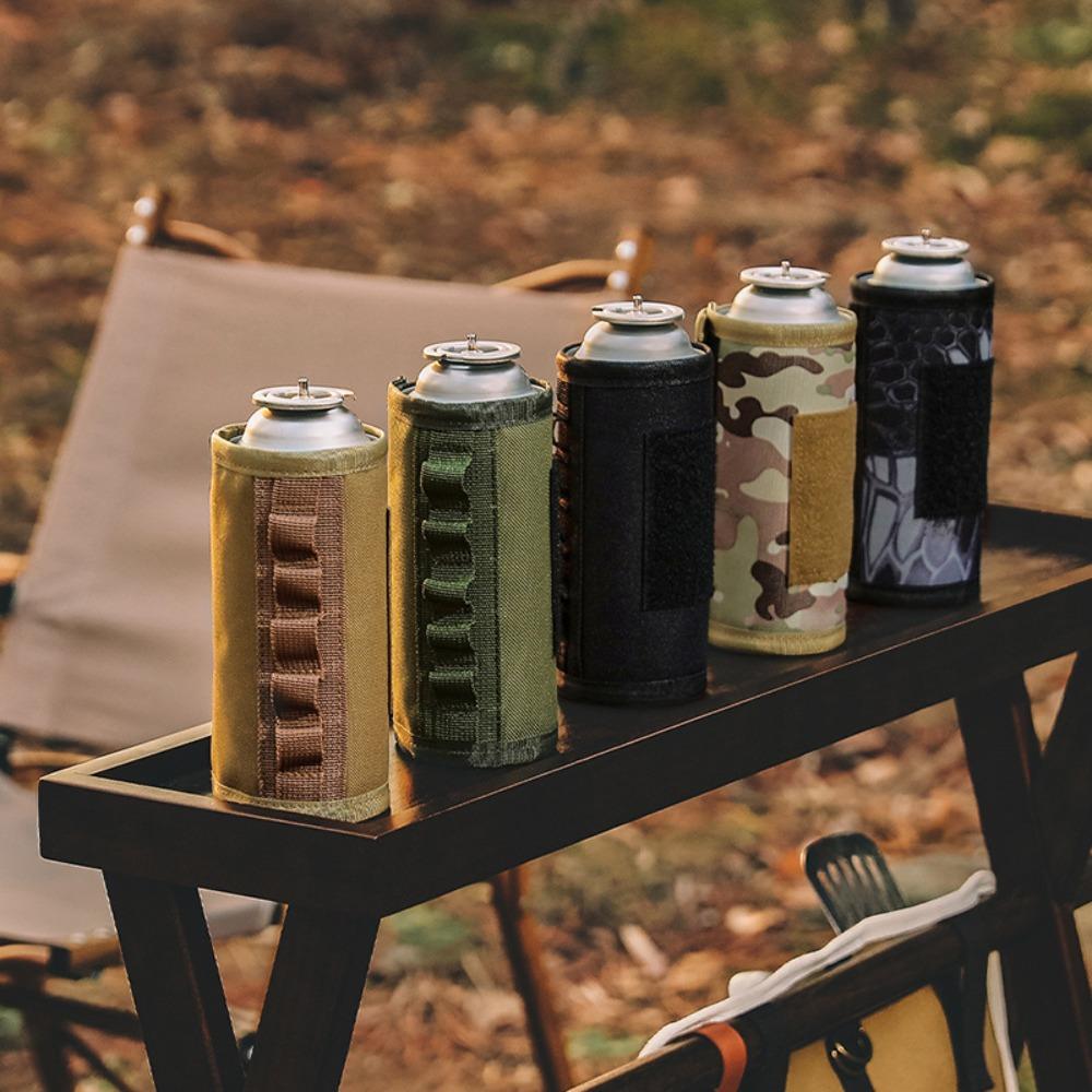 Outdoor Camping Gas Can Protective Cover Outdoor Tactical Fuel Cylinder Sleeve Camping Anti-Fall Gas Can Tank Protective Covers