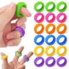 6/18 шт., силиконовое сенсорное кольцо, игрушка для снятия стресса, текстурированная круглая игрушка-фиджет, портативная, для путешествий, для детей, подростков, взрослых, эластичная, успокаивающая, цветная игрушка-кольцо