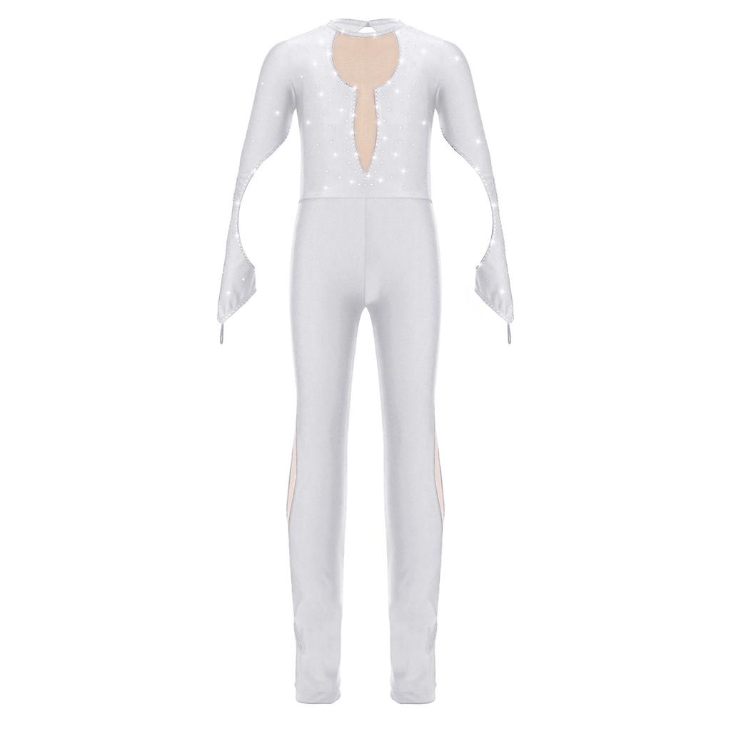 Детский танцевальный костюм, блестящий комбинезон с пайетками для выступлений на сцене