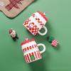 Creative Christmas Ceramic Cup Santa Claus Cartoon Cup High Precision Mug Gift Water Cup