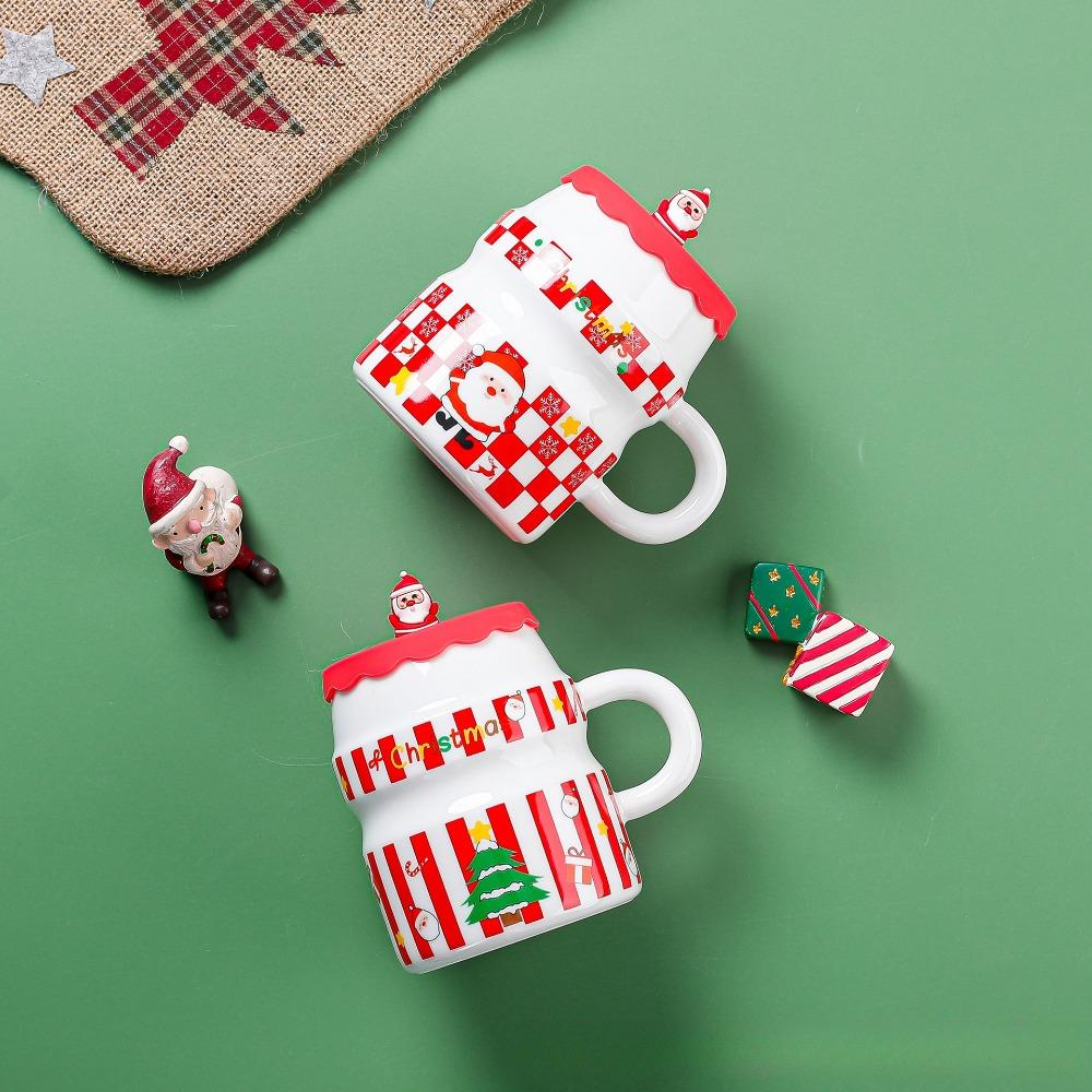 Creative Christmas Ceramic Cup Santa Claus Cartoon Cup High Precision Mug Gift Water Cup