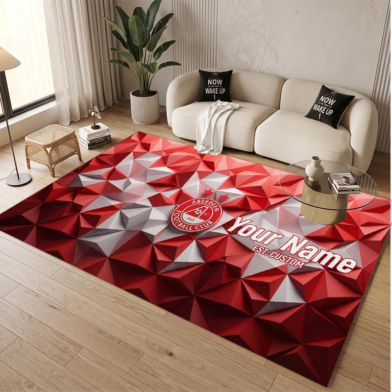 Personalized Crystal Velvet Carpet Aberdeen FC Pattern Non Slip Floor Rug