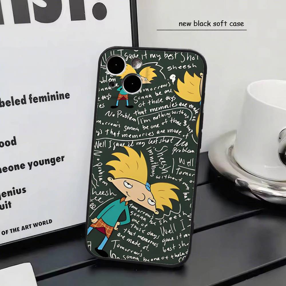 Привет Арнольдс для iPhone 15 16 14 Plus 13 12 11 17 Pro Max 17 Air Черный Мягкий Чехол для Телефона