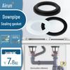 Silicone Kitchen Drain Pipe Sealing Ring, 1.5" T-shaped 45mm & 2" Convex 57mm Rubber Gasket