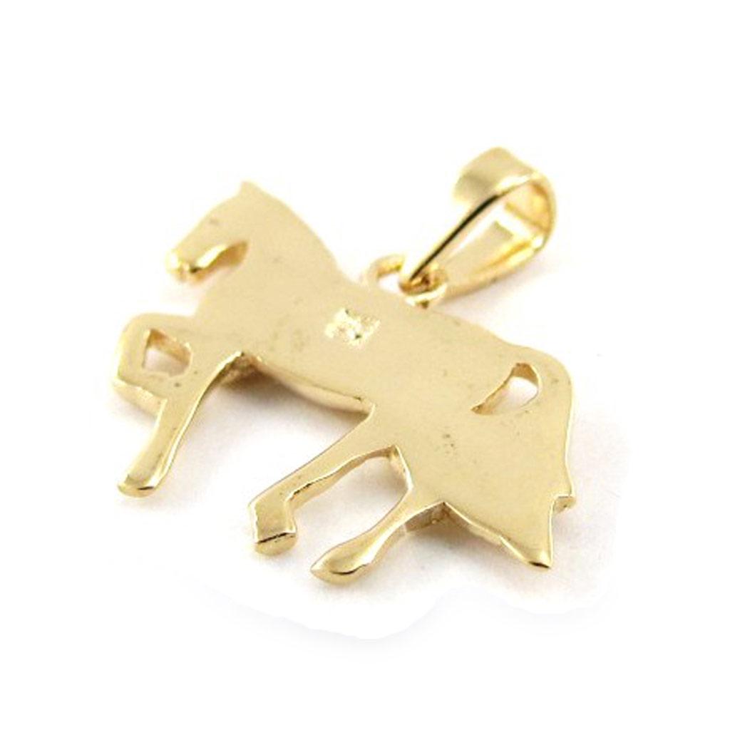 Les Trésors De Lily [B7588] - Позолоченный кулон «Лошадь» - 18x15 мм