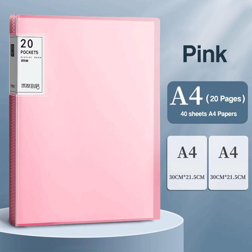 Waterproof Storage Booklet 20/30/60/100 Pages A4 File Folder High Quality File Bag Student Gift