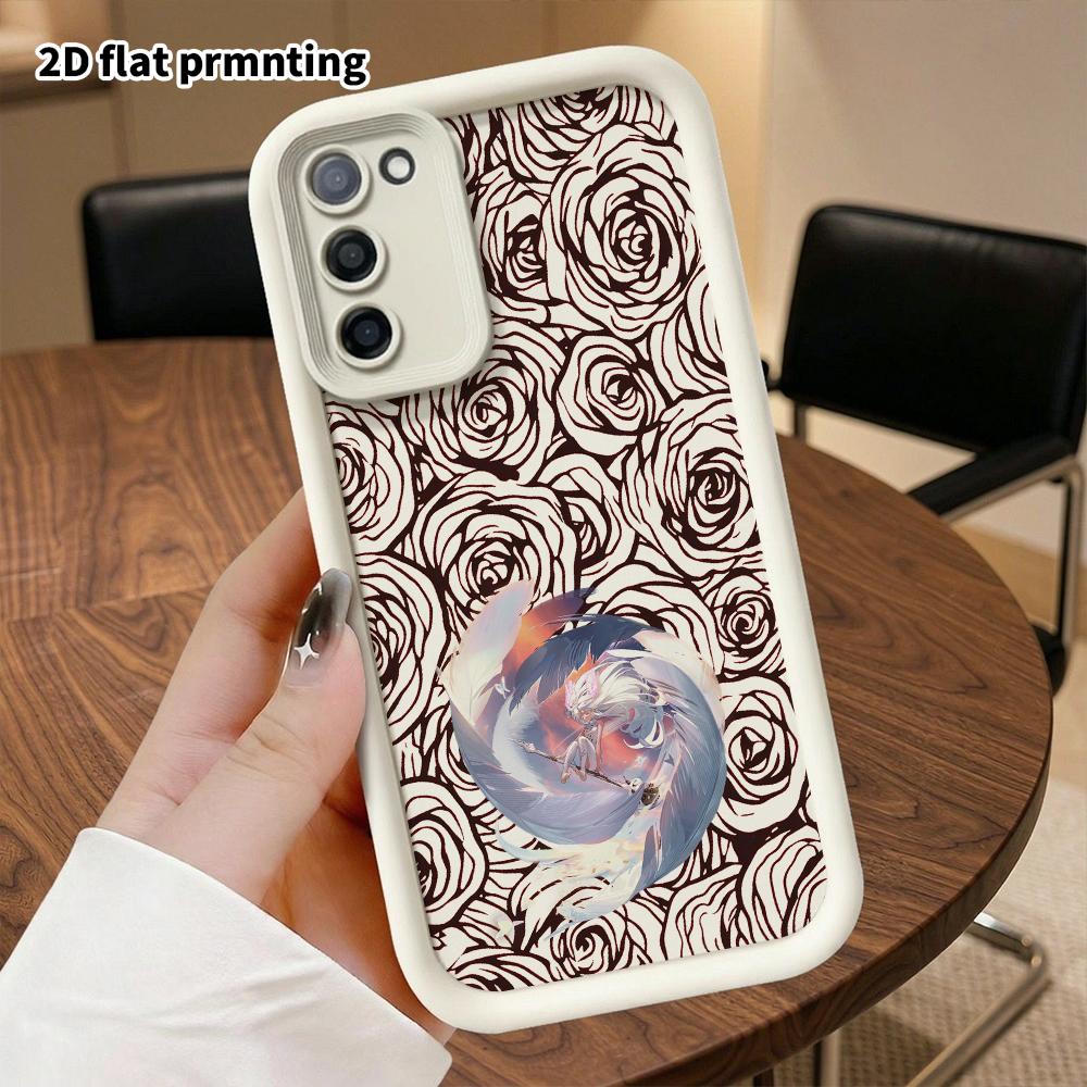 Чехол для телефона: 2D плоский защитный чехол для Samsung Galaxy A34 A35 M05 M06 S20 S22 S21 FE Plus 5G, девушка с белыми волосами, рождественский и хэллоуинский подарок