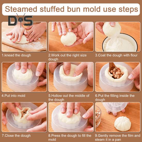 Легкая форма для изготовления булочек, гладкие края, практичная форма для приготовления паровых булочек для кондитерских изделий, пирогов, клецок