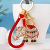 Exquisite Thai Elephant Keychain With Sparkling Rhinestones For Chic Fashion Accessories