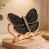 Butterfly Scarf Ring Buckle for Women Rhinestone Shawl Brooch Clips Metallic Scarves