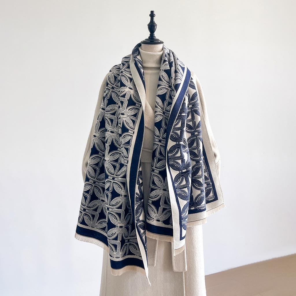 NEW Brand Women Fashion Jacquard Scarf Imitation Cashmere Soft Warm Pashmina Shawl Winter Coldproof Windproof Blanket Scarf