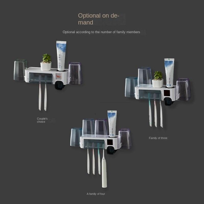 Подставка для дезинфекции без перфорации, подставка для зубных щеток, солнечная ультрафиолетовая стерилизация, настенная подставка для хранения зубных щеток, стерилизатор
