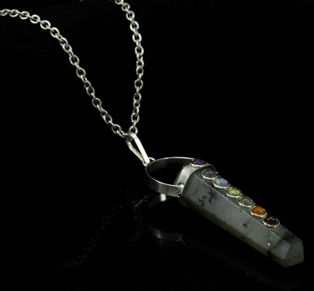 Harmonize Лабрадоритовый камень-карандаш, одноточечная палочка Рейки, кулон, Рейки, Исцеляющий кристалл, 7 чакр