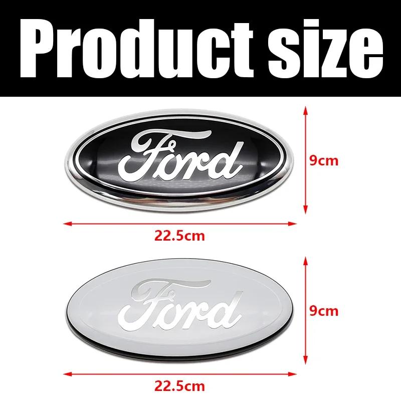 Новая наклейка на автомобиль 2026 Ford Новая 2025 Горячая 22.5x9см Металлическая передняя задняя эмблема значок багажник капот алюминиевая декаль 1 шт. для Ford Fusion Focu