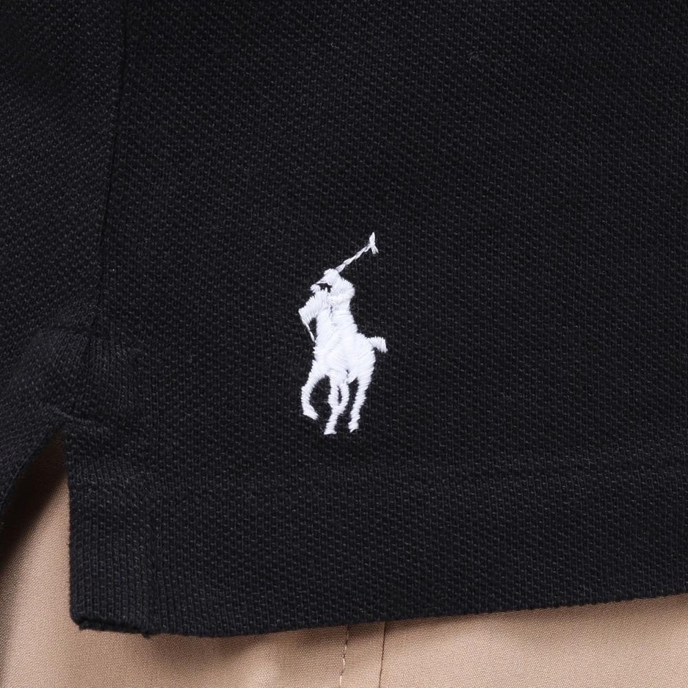 Polo Ralph Lauren Однотонная футболка-поло с коротким рукавом и карманом для мужчин топы Черный MNPOKNI1N822399-001