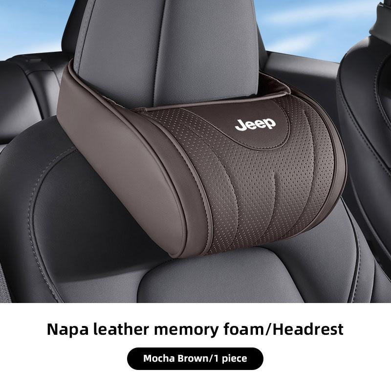 AFV1 Neck Pillow Headrest Pillow Car Seat Neck Rest Accessories For Jeep Renegade Wrangler JL JK Gladiator Willys Liberty Trail Hawk