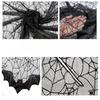 2025 New Women Halloween Shawl Spider Web Black Lace Mesh Bat Halloween Home Party Decoration Cloak for Halloween Cosplay