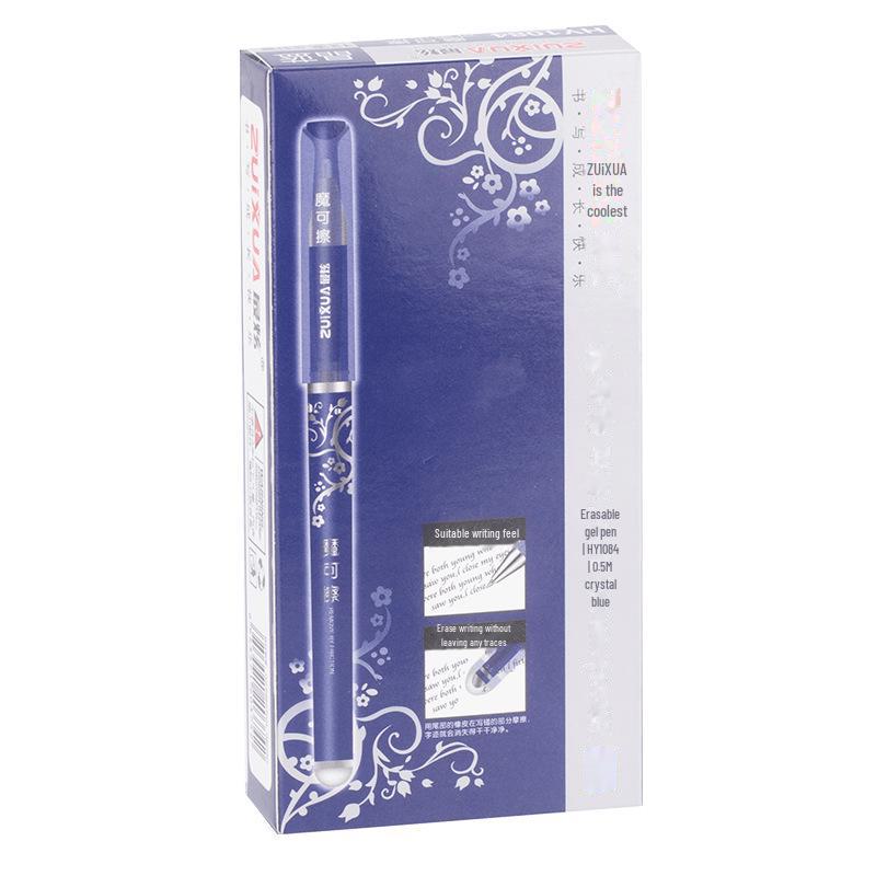 Стираемая синяя гелевая ручка 0,5 мм для учеников начальной школы с заправляемыми чернилами