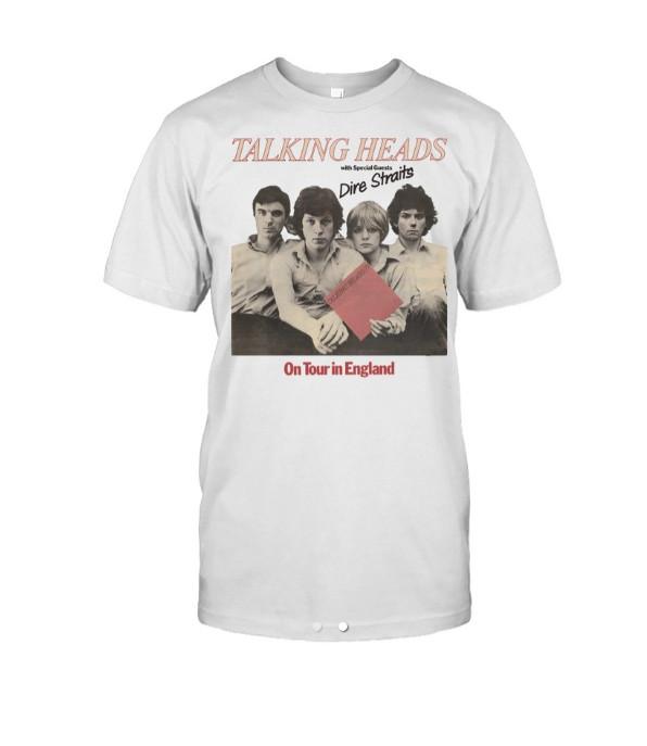 Футболка Talking Heads England Tour – Унисекс Ретро Футболка Группы