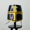 Blackened Templar Helmet | Holy Brass Cross  Crusader Medieval Knight Armor  Mild Steel Helmet
