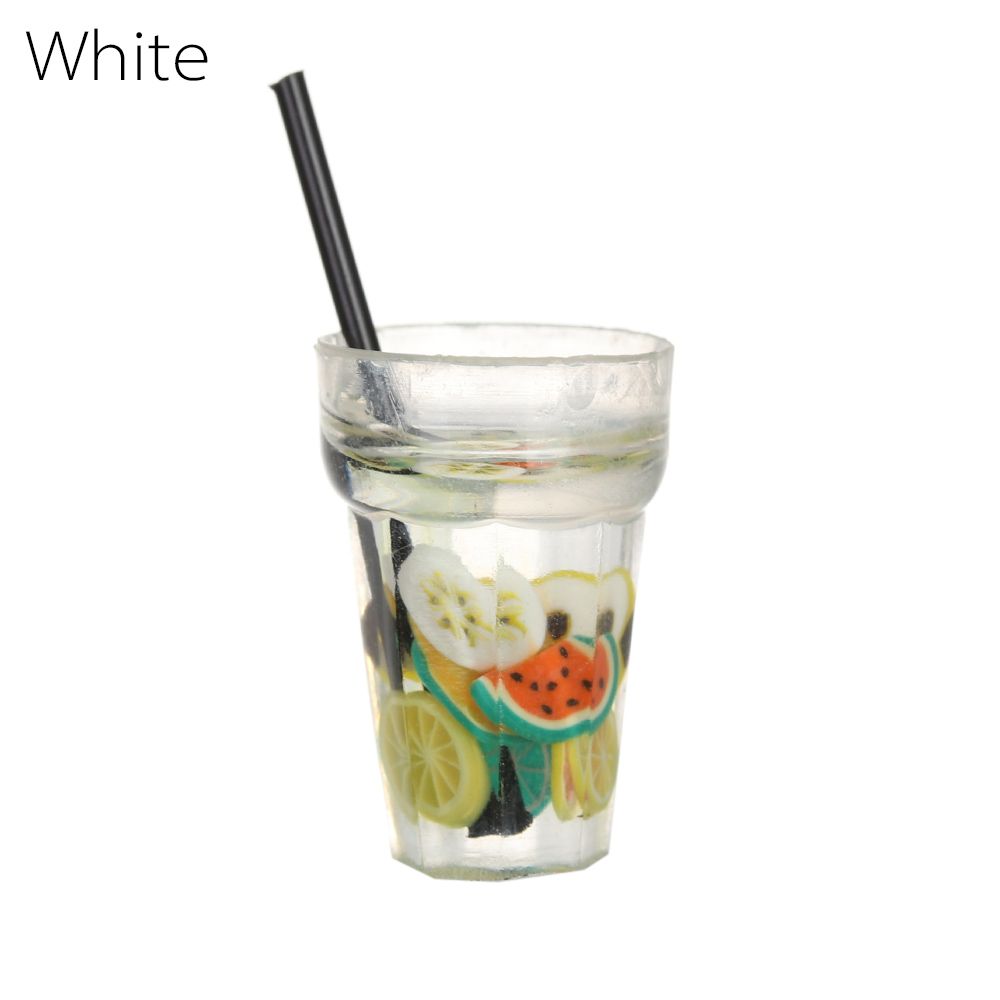Cocktail Doll Toy Doll House Accessories Mini Fruit Tea Scene Model Miniature Food Play Shooting