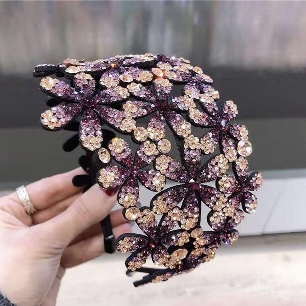 Anti-slip Hairband Flower Hair Clips Elegant Headband for Girl