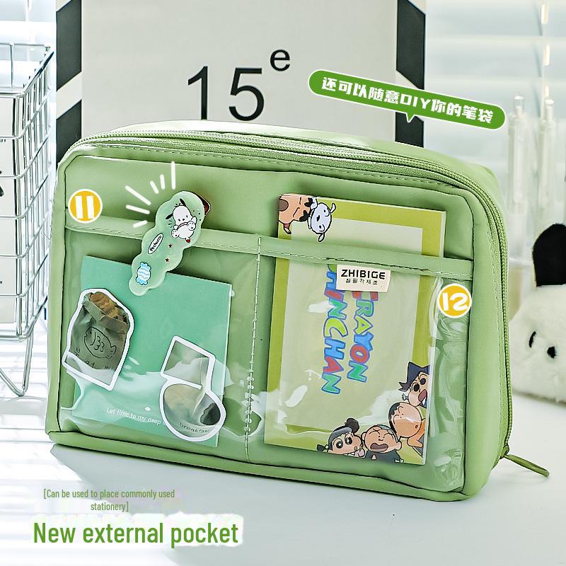 12-слойный пенал большой вместимости с изображением панды для девочек и мальчиков начальной и средней школы — ценный органайзер для канцелярских принадлежностей