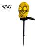 Automatic Dusk to Dawn Lighting Garden Skull Solar Light, See Hear Speak No Evil Spooky Gothic Decor for Haunted House Waterproof LED Light with Stake