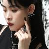 Черное регулируемое кольцо на палец Exaggerate Gothic Opening Ring Dark Style Black Butterfly Ring Gift