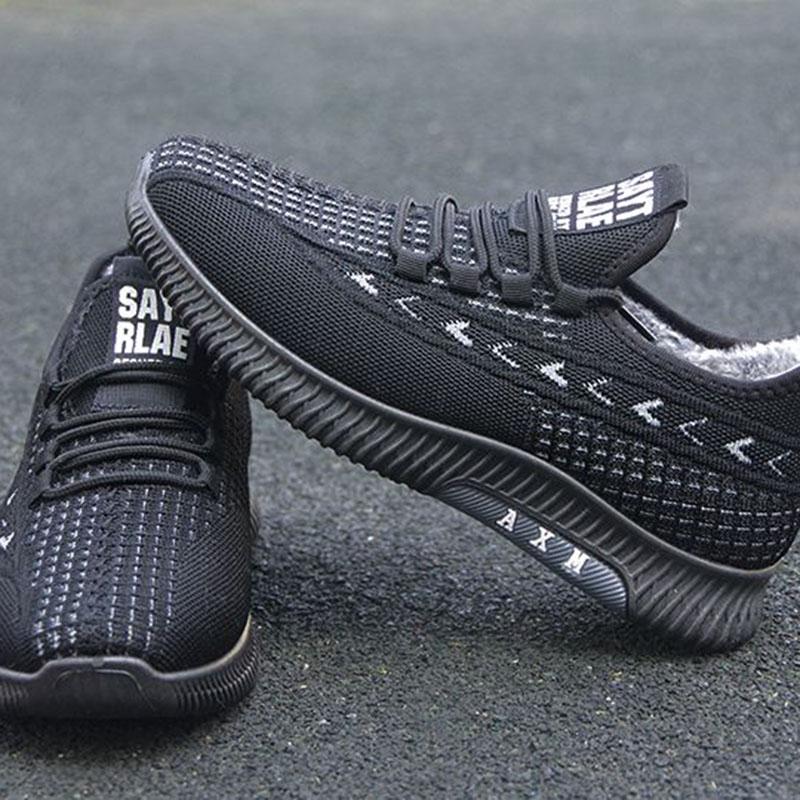 Хлопковая обувь, мужская утолщенная плюшевая теплая мужская нескользящая мягкая подошва, легкая осенне-зимняя спортивная повседневная обувь, зимняя обувь