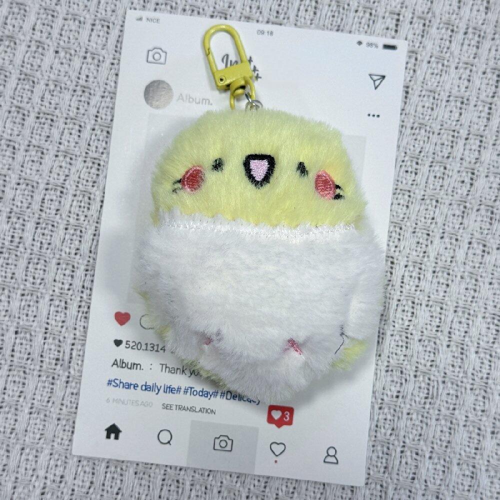 Super Cute Parrot Bird Pendant Bag Charm Bird Plush Doll Adorable Bird Keychain Jewelry Gift