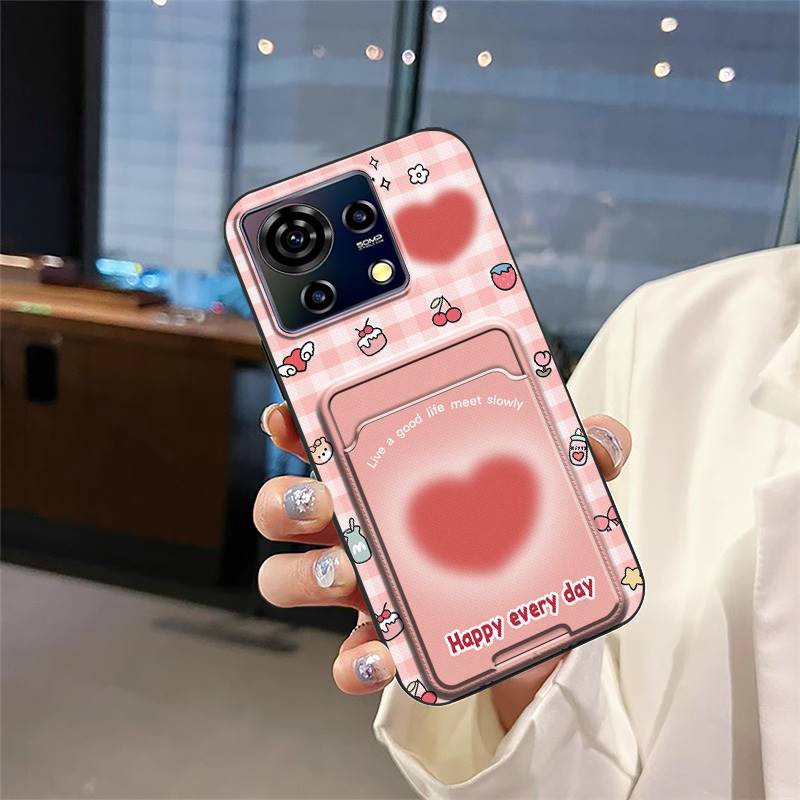 Чехол для телефона из ТПУ со слотом для карты для ZTE Blade V50 Vita, водонепроницаемый, защитный, модный дизайн, мультяшный, милый, противоударный, мягкий чехол