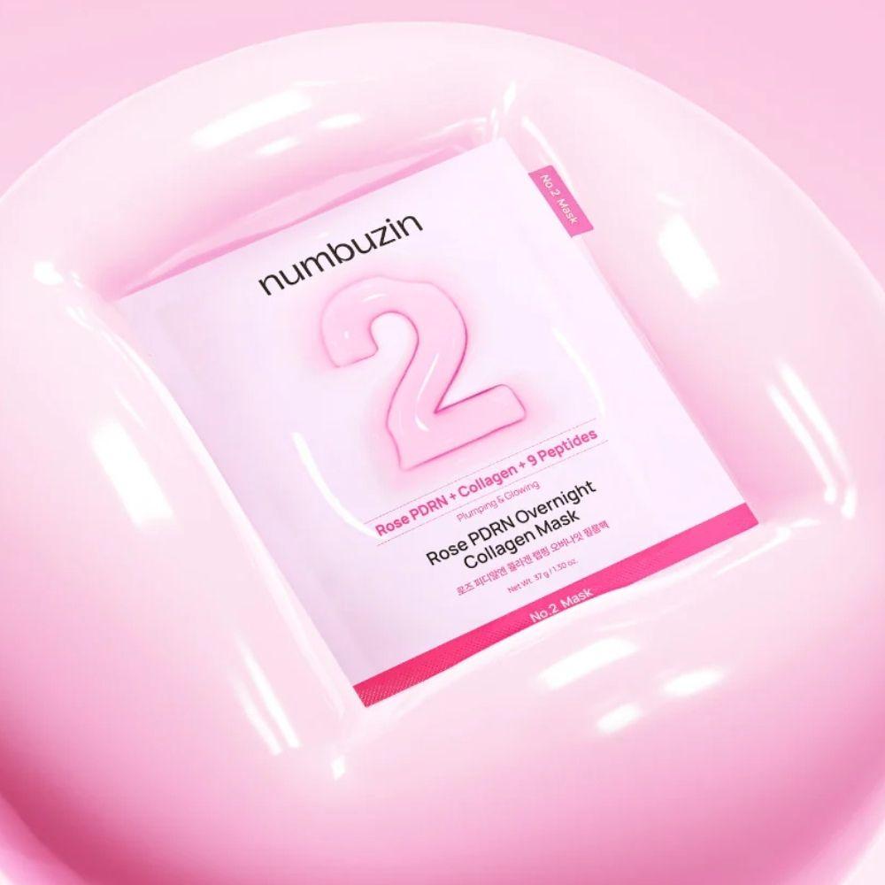 Numbuzin No.2 Rose PDRN Overnight Collagen Gel Mask - 4 Pack