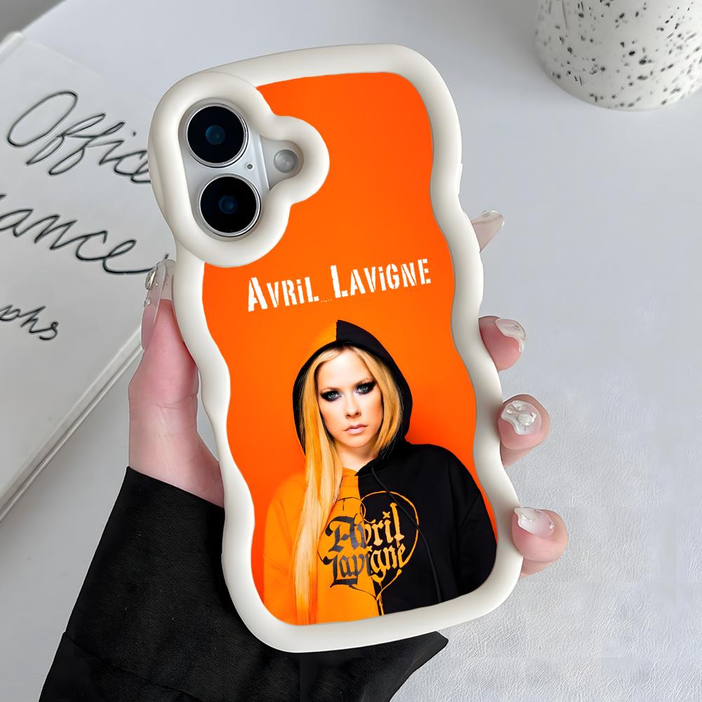 Avril Lavigne Чехол для мобильного телефона из ТПУ с волнистым краем для iPhone 17 16 15 14 13 12 11 Air Pro Max Plus Цветная крышка