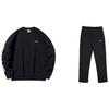 Li Ning Table Tennis Series Letter Print Флисовый повседневный свитер с длинным рукавом Толстовка Трикотажные длинные брюки Спортивный костюм Мужской спортивный костюм AWDSD23-1+AKLTC41-1
