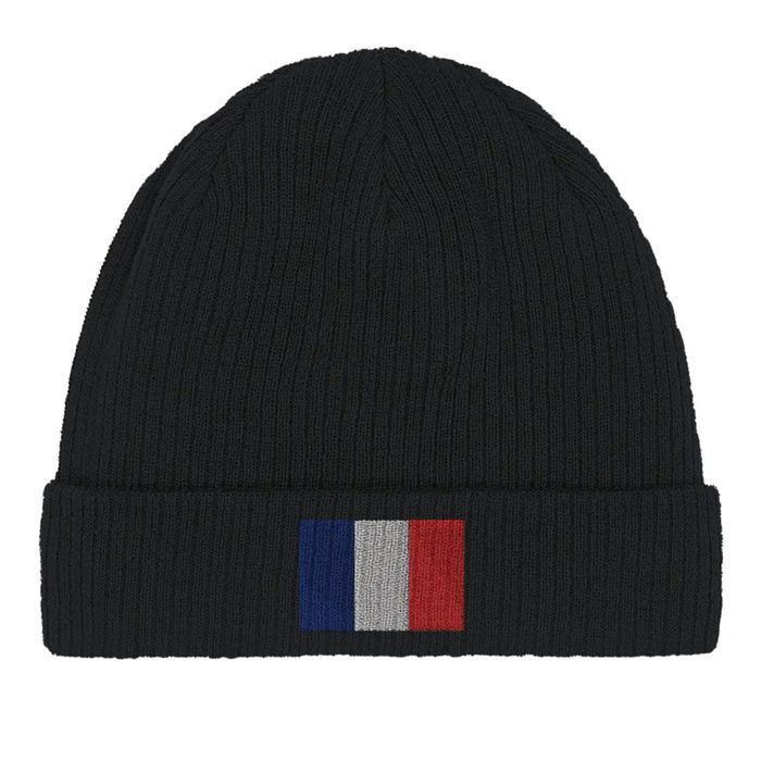 Bonnet Drapeau France En Noir