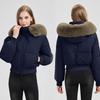 Winter New Fur Collar Casual Versatile Cotton Clothes Hooded Short Thermal Cotton-padded Clothes Thickened Fashion Jacket