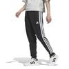 Jersey Bottom 3 Stripes Double Knit Cuff Hem Track Pants BXF56 Men's Black/White (JV6986)