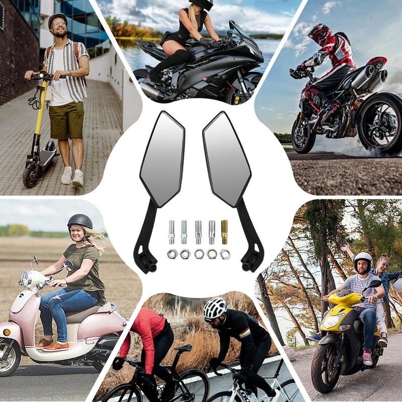 Зеркала для электроскутера 360 Зеркала для мотоцикла 2 шт. Зеркала заднего вида для квадроциклов Зеркала заднего вида с 5 винтами Высокое разрешение Видение