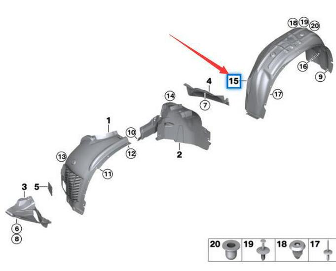 BMW X6 F16 M F86 Задние подкрылки 51717333527/51717333528