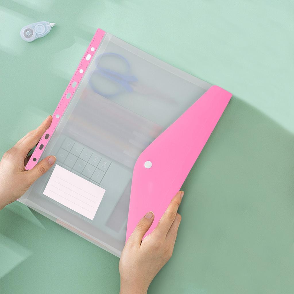 Трехмерная сумка для документов формата А4 с 11 отверстиями, прозрачная матовая студенческая экзаменационная сумка, сумка для хранения с кнопками и этикетками
